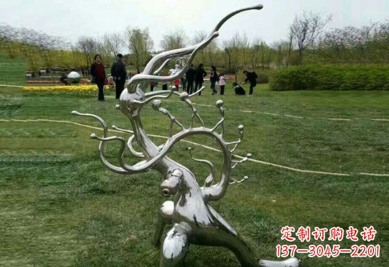 江西不锈钢树枝雕塑精美的艺术装饰