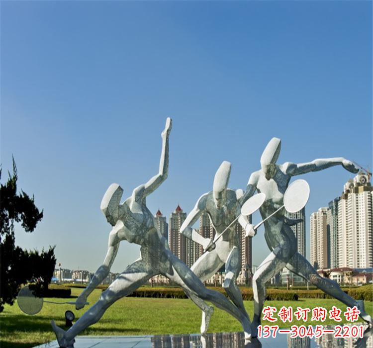 江西不锈钢羽毛球雕塑——拓展你的园林视野