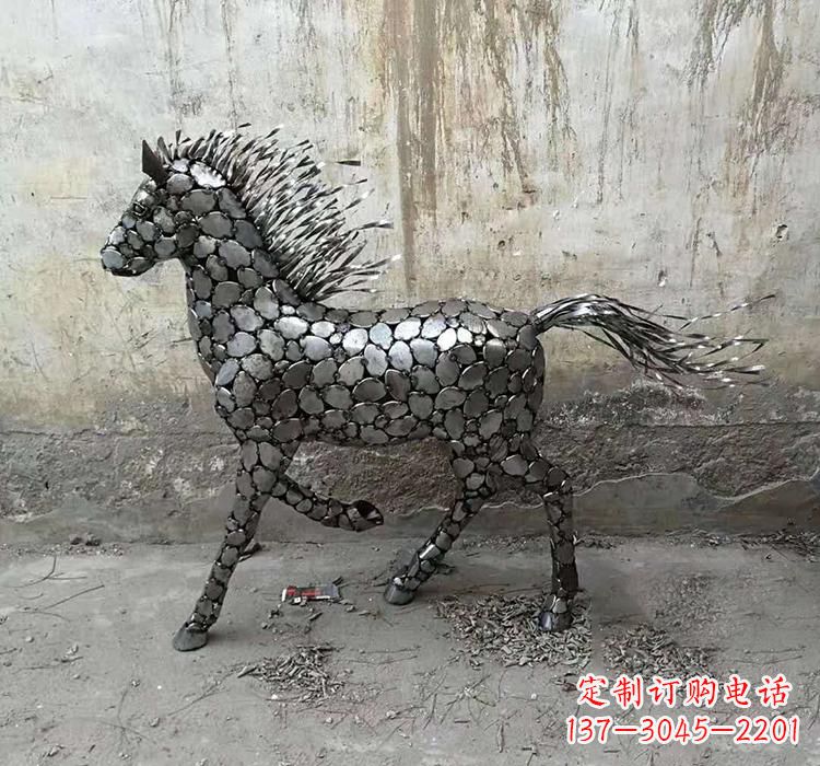 江西不锈钢园林动物马雕塑