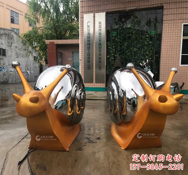江西不锈钢蜗牛雕塑——精致美观的园林装饰