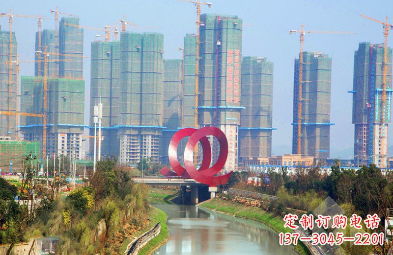 江西精美不锈钢圆环雕塑
