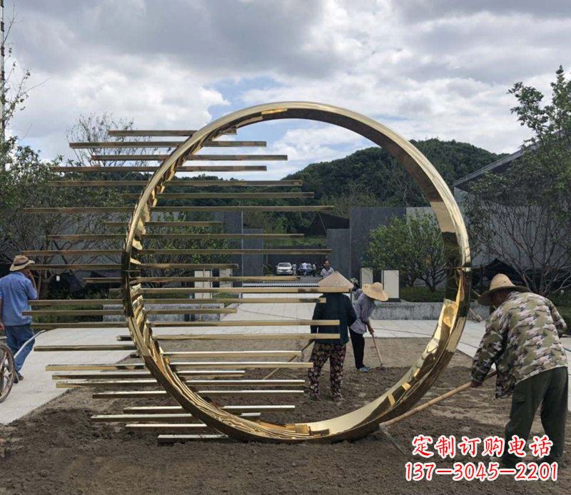 江西不锈钢圆环艺术雕塑——极致精湛的艺术美学