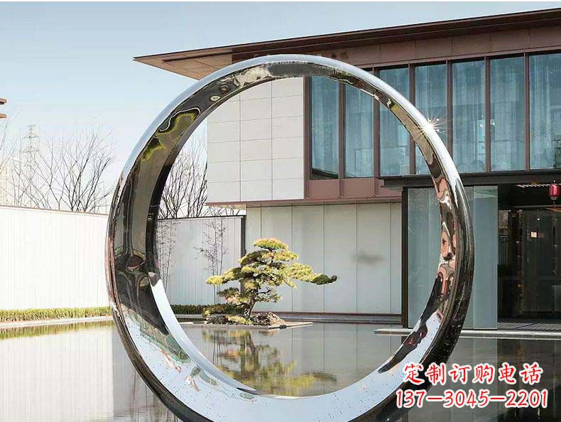 江西不锈钢月亮雕塑精美绝伦