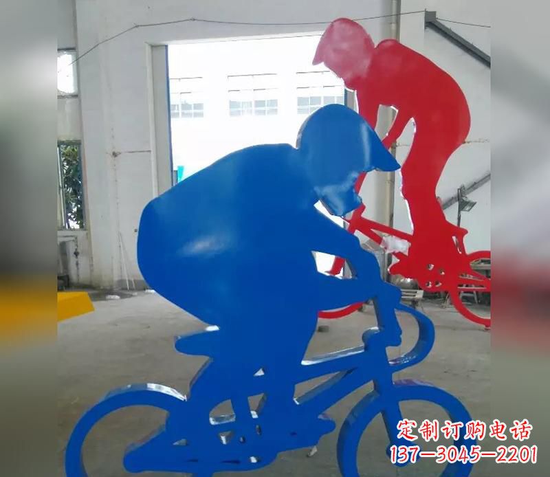 江西不锈钢运动骑·精美自行车雕塑