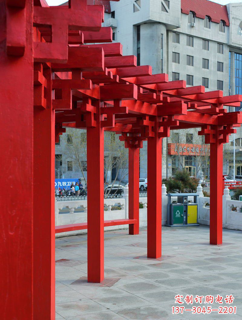江西长廊雕塑描绘城市景观的艺术作品