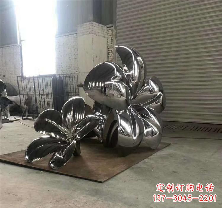江西不锈钢植物镜面荷花雕塑——艺术的精美结晶