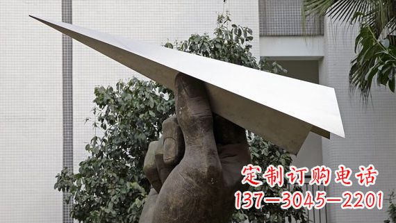 江西不锈钢纸飞机雕塑令人惊叹的艺术绝活