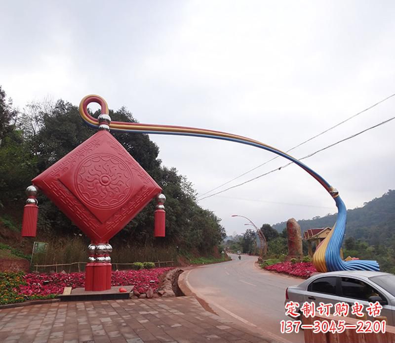 江西不锈钢拱门雕塑精致的现代艺术