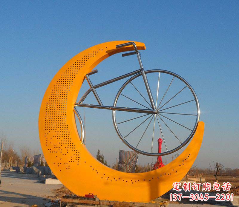 江西不锈钢自行车雕塑一次性看到的艺术经典