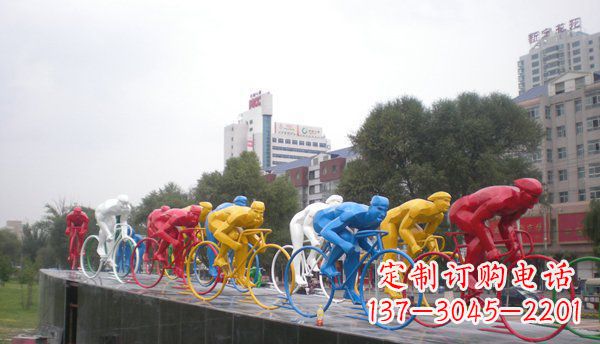 江西不锈钢自行车雕塑激情与美感的结合