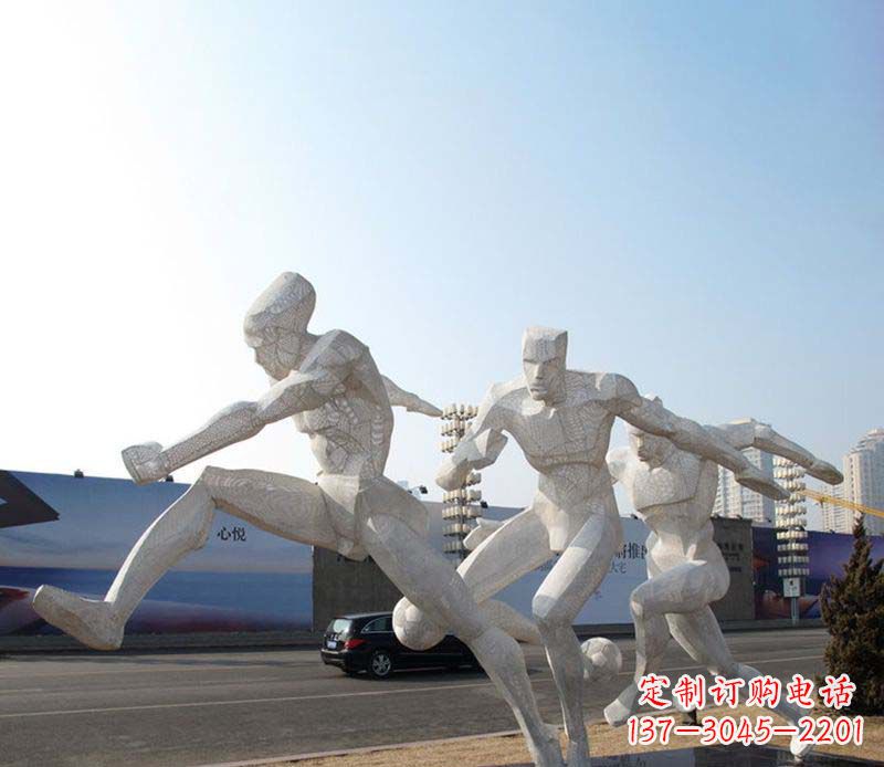 江西足球之美不锈钢足球雕塑
