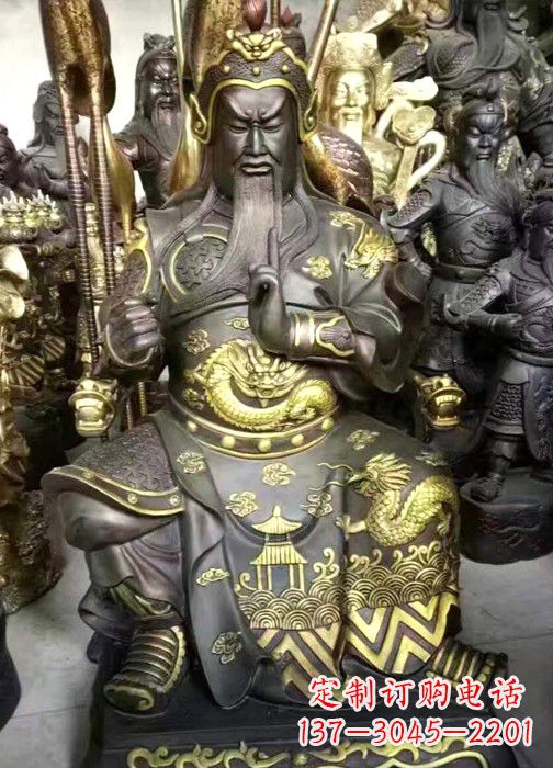 江西彩绘关公神像