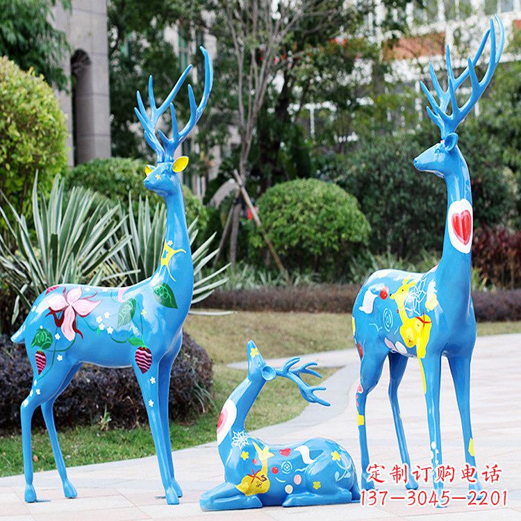 江西精美绝伦的动物雕塑——玻璃钢彩绘鹿