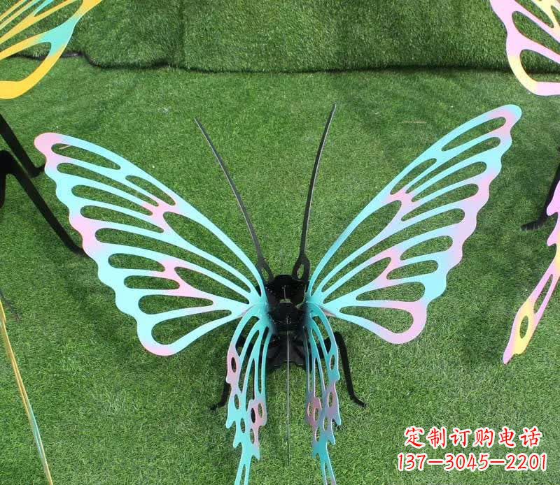 江西彩色不锈钢镂空蝴蝶雕塑