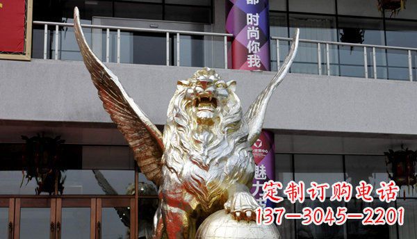 江西铜雕狮子西洋狮子的精美雕塑
