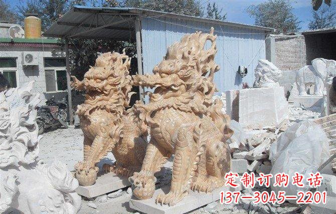 江西麒麟石雕一个具有传统文化精髓的艺术品