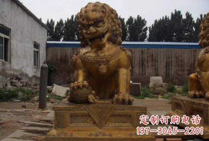 江西静谧的狮子雕塑精美的工艺与精神传承