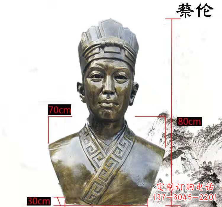 江西蔡伦头像铜雕