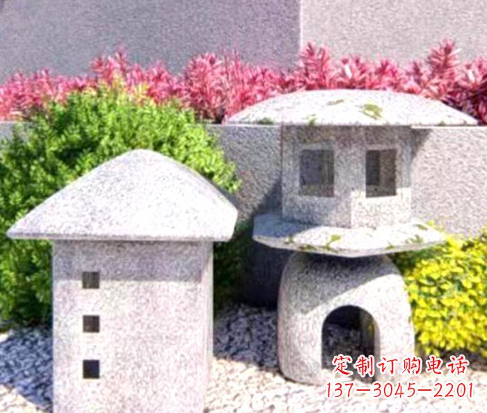 江西草坪大理石雕塑石灯