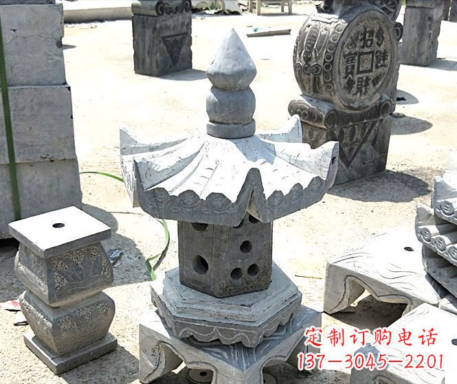 江西美丽的草坪大理石雕塑石灯
