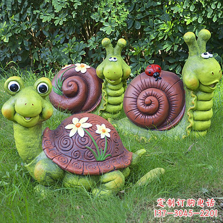 江西蜗牛雕塑——精致的草坪小动物装点