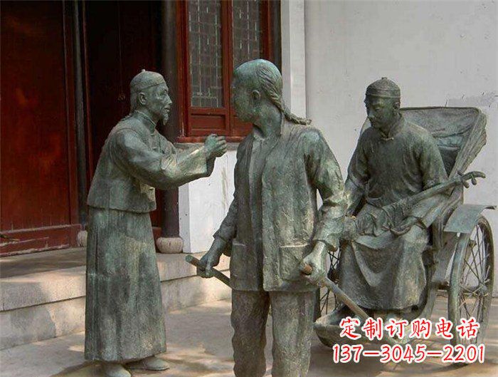 江西车夫之雕古代人物铜像