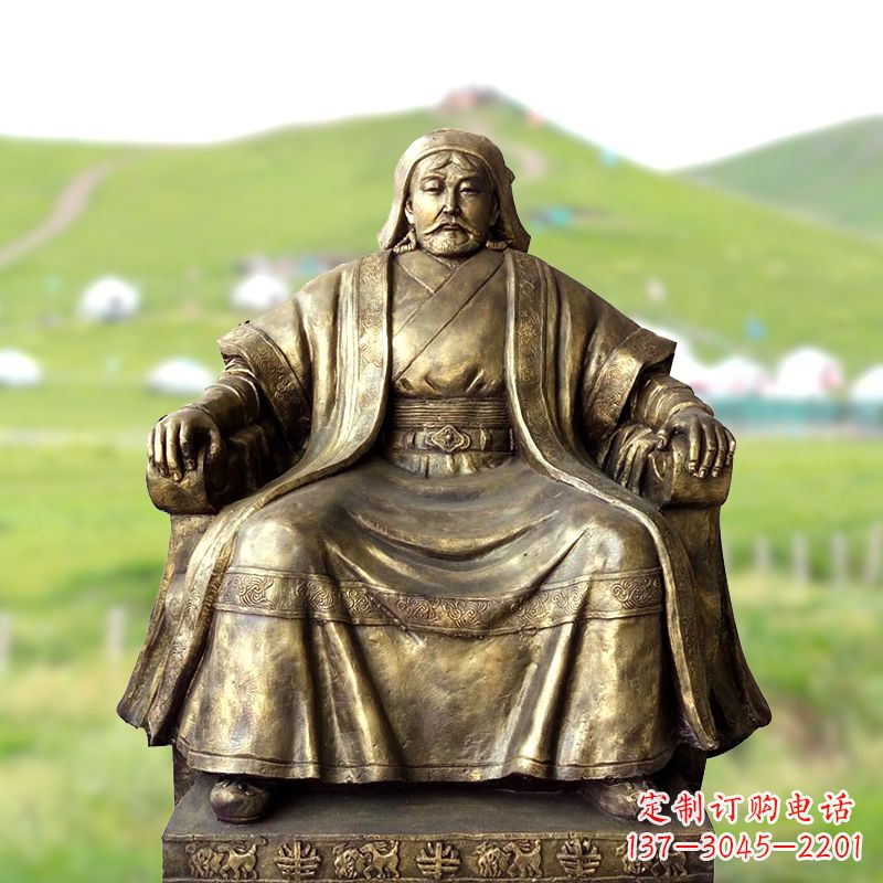 江西成吉思汗一件经典的玻璃钢雕塑