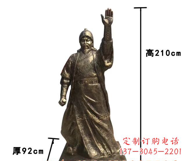 江西成吉思汗象征蒙古民族英雄气概的铜雕