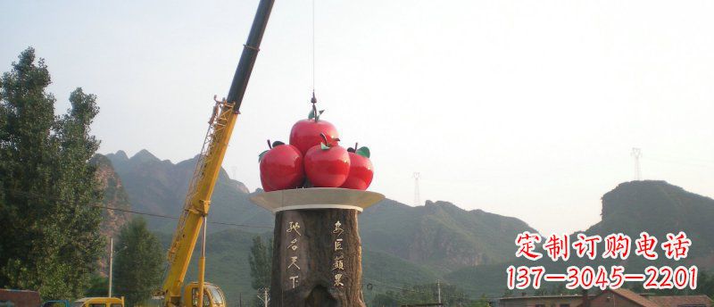江西不锈钢苹果雕塑缔造城市风采