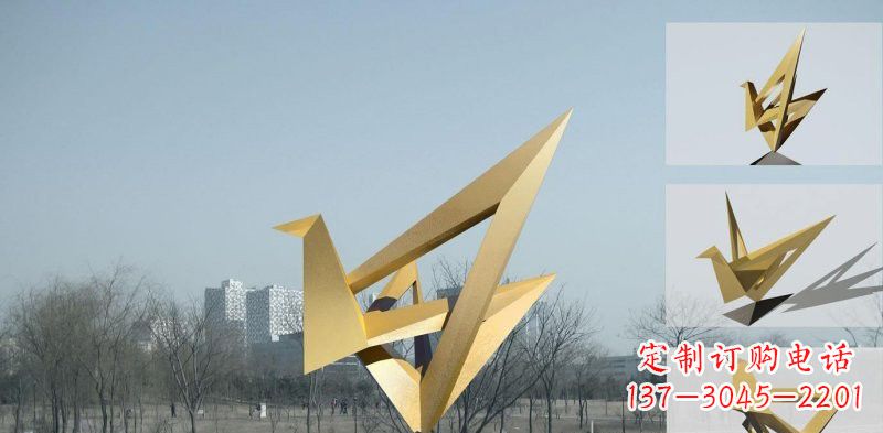 江西丹顶鹤雕塑象征着城市的文化和精神
