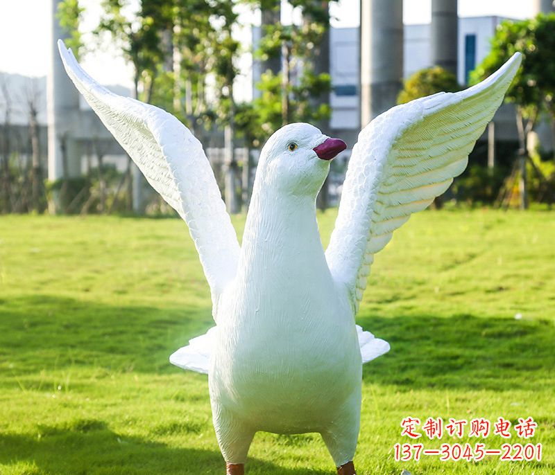 江西和平鸽雕塑传递和平信息
