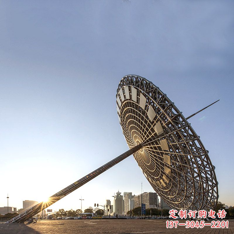 江西引领城市风采的大型不锈钢创意日晷雕塑