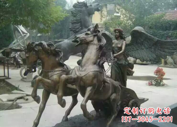 江西马雕塑城市广场的一道美丽风景线