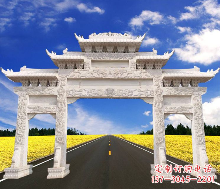 江西城市牌楼石雕——把文化传承到实体之中