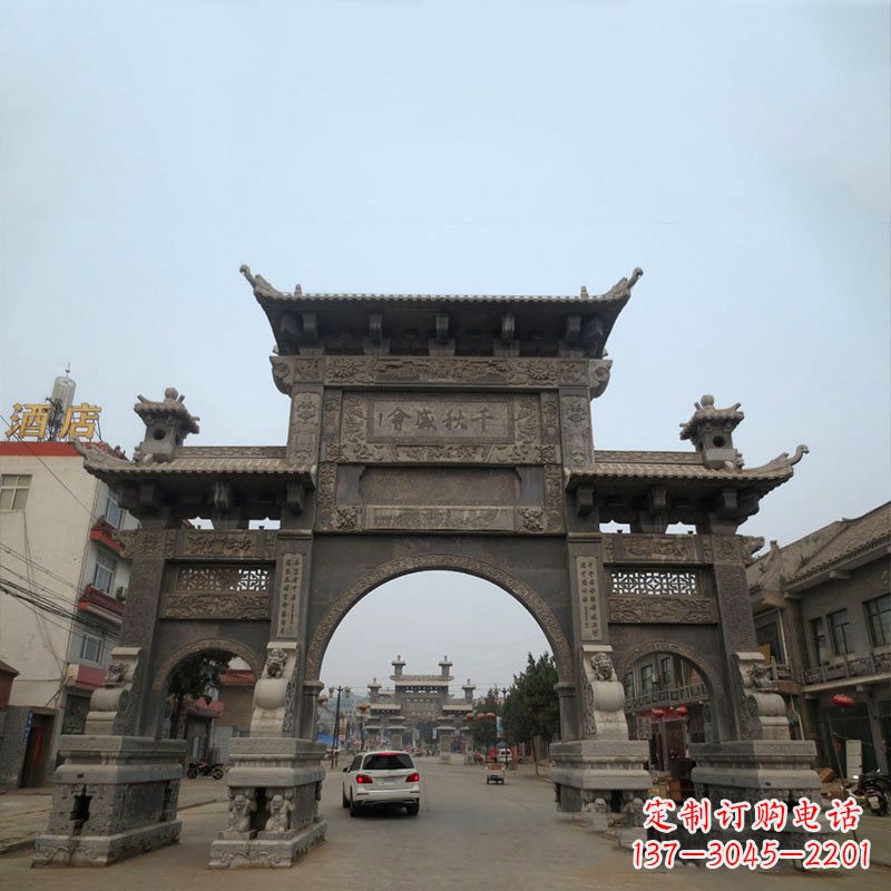 江西仿古牌楼雕塑——缔造城市文化新气象