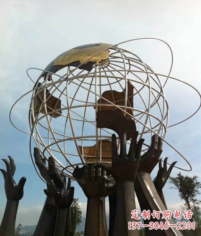 江西石家庄的地球雕塑一个城市的精神象征
