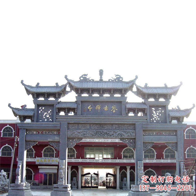 江西石雕牌楼极致精美的城市艺术