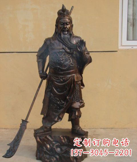 江西关公雕塑祝福人们的神灵