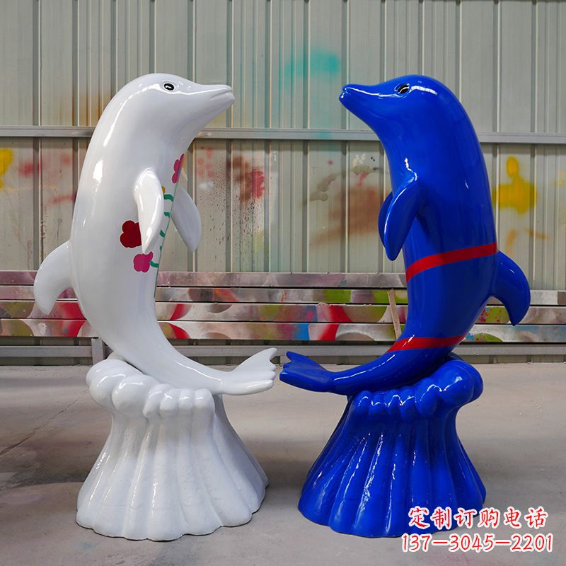 江西海豚雕塑美丽的景观装置