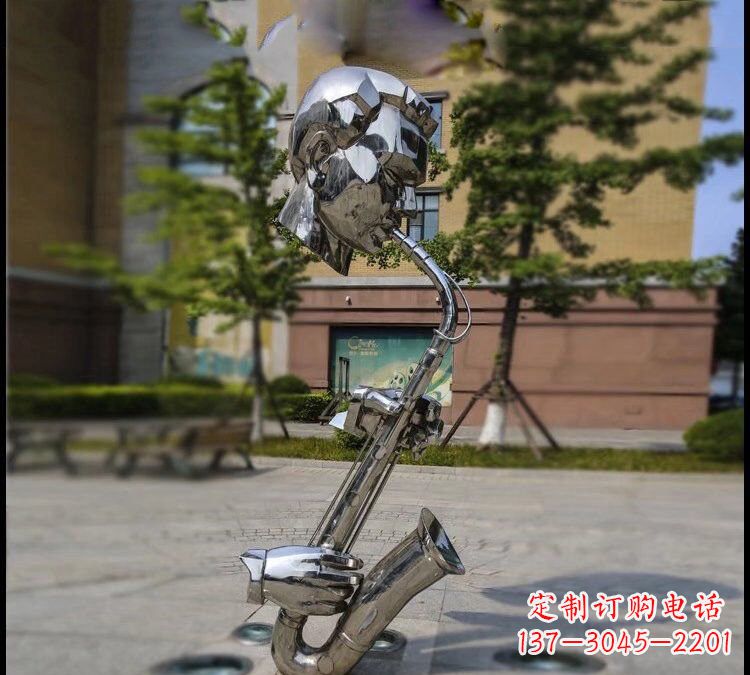 江西不锈钢萨克斯雕塑——展示音乐家的精神