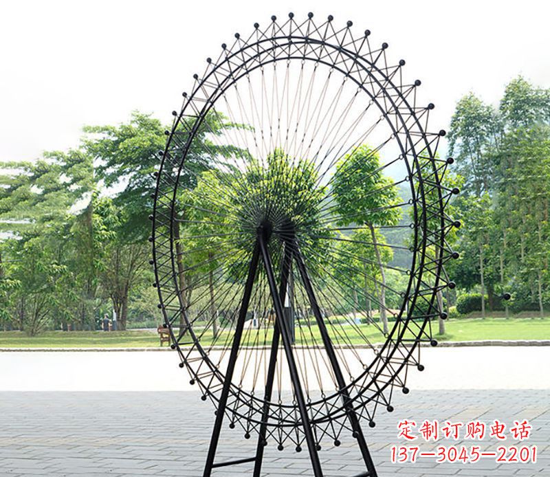 江西不锈钢摩天轮雕塑视觉与空间的结合