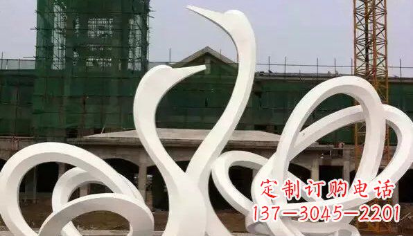 江西不锈钢天鹅雕塑给人以美丽的感受