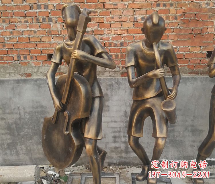 江西抽象吹萨克斯人物铜雕