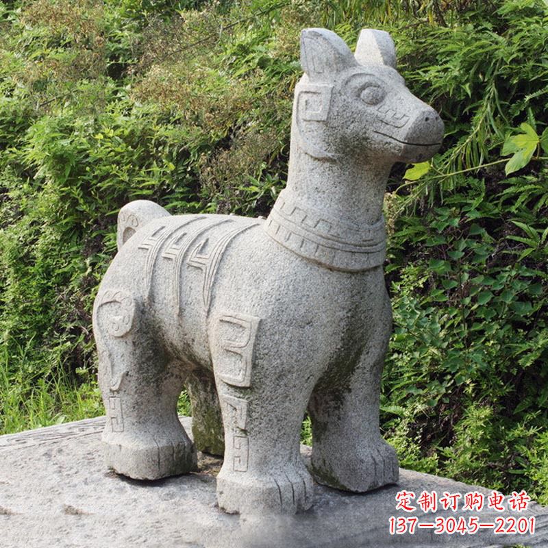 江西精美的生肖狗石雕摆件