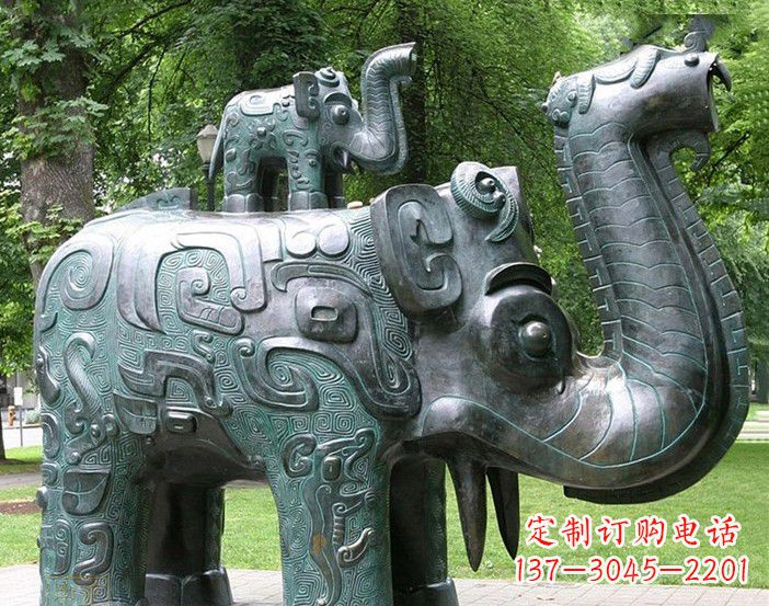 江西抽象大象铜雕