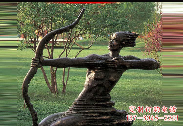 江西古代神话中的后羿雕塑