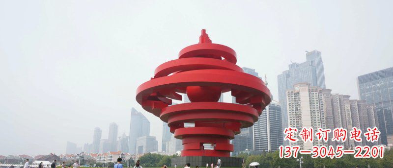 江西火炬雕塑标志五月风光