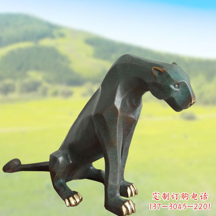江西精美铜质豹雕塑精致雕刻,精美外形