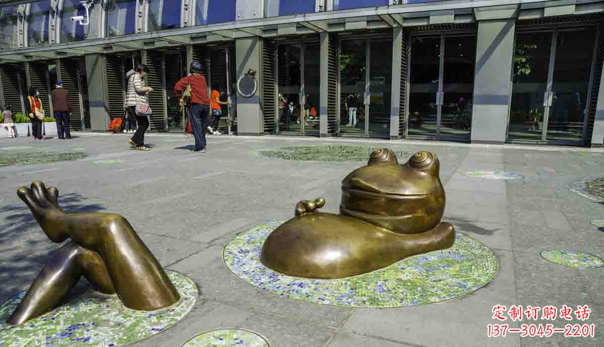 江西抽象卡通青蛙铜雕