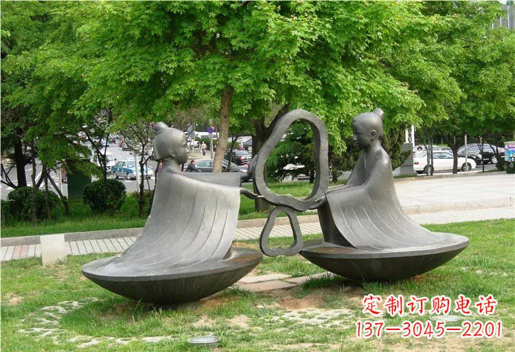 江西抽象孔融让梨铜雕